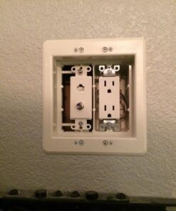 Arlington TVBU505-1 Recessed TV Box Wall Plate Kit Paintable 2-Gang, White Plastic 2 Gang 33 71qXMdNja3L 1