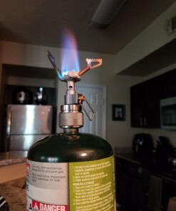 Kbrotech Camping Stove Adapter 1LB Propane Small Tank Input and a Lindal Valve EN417 Output Outdoor Cylinder LPG Canister Convert (Gray) Gray 17 71qXMhBzigL