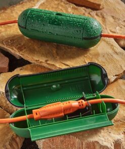 Hot Headz H-EXT-302 Outdoor Extension Safety Seal Resistant Cord Cover for Holiday Lights Water Fountains, Pool Pumps, Air Conditioners, Etc, Single, Green 34 71qXjF7f86L