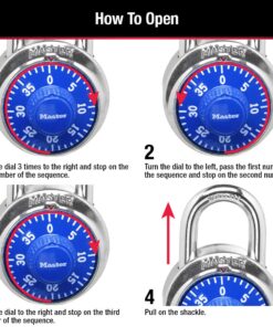 Combination Lock for Gym Lockers – Master Lock Locker Combination Padlock, Pack, Blue – The Ideal Combo Lock for School/Gym Locker Security 16 71qXz7jTJ5L