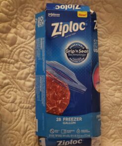 Ziploc Gallon Food Storage Freezer Bags, New Stay Open Design with Stand-Up Bottom, Easy to Fill, 28 Count Clear 44 71qYBQcahrL