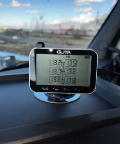 GUTA Trailer Tire Pressure Monitoring System, Trailer TPMS with 6 Sensors, 6 Alert Modes, Signal Booster, Power Saving Display, Long Sensing Distance, for 3 Trailers (T1/T2/T3), for RV, Trailer 6-Sensors 26 71qYcUOzbkL