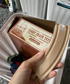 Wooden Train Track 52 Piece Set - 18 Feet Of Track Expansion And 5 Distinct Pieces - 100% Compatible with All Major Brands Including Thomas Wooden Railway System - by Right Track Toys, T 45 71qYf1FgBiL