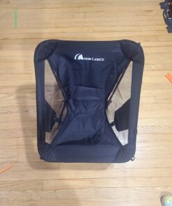 MOON LENCE Camping Chairs, Compact Backpacking Chair Lawn Chair with Side Pockets Portable Lightweight Heavy Duty Small Folding Chair for Hiking & Beach & Fishing Black 37 71qYz2WJWtL