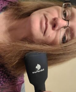 MiroPure Upgraded Ceramic Ionic Hair Straightener Brush for All Hair Types with Five Heat Settings + LED Display+Auto Shut-Off Function for Straightening Hair Beard and Adding Shine 48 71qZ9nv1A4L