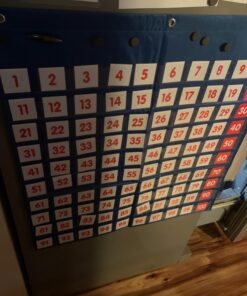 Eamay Hundreds Pocket Chart with 130 Number Cards, Number 1-100 Board Pocket Chart for Teacher Lessons in a Classroom or for Use at Home (100 Pockets) 100 pockets 17 71qZS4aJTL