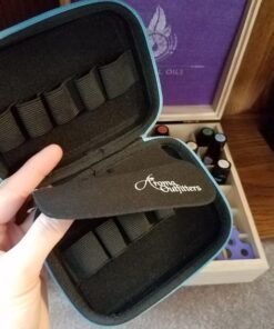 Aroma Outfitters Essential Oil Carrying Case. Premium Storage Protection & Organizer for Roller Bottles. Carry Case Protects up to 10 Roller Balls and Sample Drams - Perfect for Travel (Blue) 10 Bottle Blue 41 71qa0wmx cL