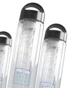 Infusion Fruit Infuser Water Bottle - BPA Free Insulated Water Bottle, Reusable Water Bottle with Fruit Infuser, Easy-to-Clean Gym Accessories for Women, Sports Water Bottle, Savvy Outdoors Black 24 oz 21 71qaXgQc9nL