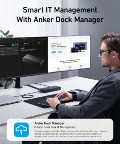 Anker 568 USB-C Docking Station (11-in-1, USB4), Up to 100W Charging for Laptop, 40Gbps Data Transfer, Ethernet, Single 8K, Triple 4K Display, 6 USB Ports for Windows Laptop and More(Gray) 21 71qavalVBOL