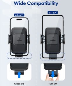 ZeeHoo Wireless Car Charger,15W Fast Charging Auto-Clamping Car Mount,Windshield Dash Air Vent Phone Holder for iPhone 15 14 13 12 Mini 11 Pro Max XS XR Black 28 71qbfzUrxlL