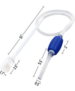 SunGrow Aquarium Maintenance Kit with Priming Bulb, 65-Inches, Easy to Use, Perfect for Small Fish Tanks, 2-Minutes to Assemble (3.5" nozzle length) Blue Sand Cleaner ( 3.5" nozzle length ) 22 71qc4wyt14L