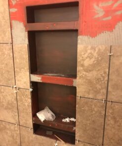 Tile Redi USA RN1620DU Niche Double Recessed Shower Shelf, Two Shelves, 20" H X 16" W, Black 2 Shelves 32 71qcJQHpZHL