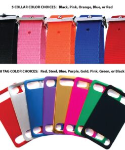 Alternative view of GoTags Dog Collar with Slide-on Dog Tag, Durable Nylon Dog Collar and Personalized Dog ID Tag Nameplate in Assorted Colors and Sizes