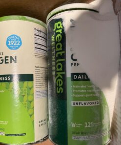 Great Lakes Wellness Collagen Peptides Powder Supplement for Skin Hair Nail Joints - Unflavored - Quick Dissolve Hydrolyzed, Non-GMO, Keto, Paleo, Gluten-Free, No Preservatives - 16 oz Canister 1 Pound (Pack of 1) 29 71qcc1ob uL