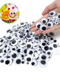 1210pcs Googly Wiggle Eyes Self Adhesive, for Craft Sticker Multi Sizes 4mm to 25mm for DIY by ZZYI 1210pcs 15 71qcfqKPDUL