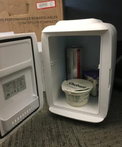 Cooluli Mini Fridge for Bedroom - Car, Office Desk & Dorm Room - Portable 4L/6 Can Electric Plug In Cooler & Warmer for Food, Drinks, Skincare Beauty & Makeup - 12v AC/DC & Exclusive USB Option, White 49 71qe 1UGKhL