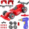 Liberty Imports Kids Take Apart Toys - Build Your Own Formula Race Car Toy Vehicle Construction Playset - Realistic Sounds and Lights with Tools and Power Drill (Formula) 35 71qerKQJ3L