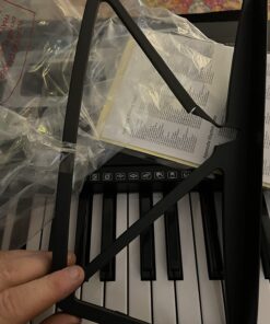 Hamzer 61-Key Portable Electronic Keyboard Piano with Stand, Stool, Headphones, Microphone & Sticker Sheet 45 71qevKtFmSL