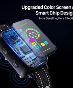 Dog Bark Collar, DINJOO Bark Collar for Large Medium Small Dogs,Smart Bark Collar,Rechargeable Anti Barking Training Collar with 8 Adjustable Sensitivity,Bark Shock Collar with Beep (Black) Black 22 71qfENtkaHL