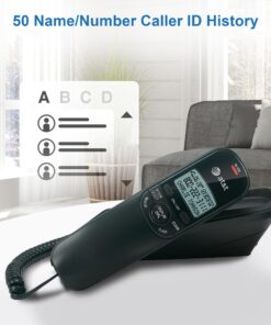 AT&T TR1909B Trimline Corded Phone with Caller ID, Black 21 71qgvHTD9L