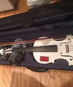 Cecilio 4/4 CVNAE-White Ebony Fitted Acoustic/Electric Violin in Pearl White(Full Size) 27 71qi4vhAbUL