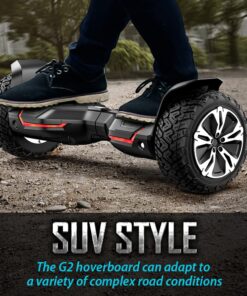 Gyroor Warrior 8.5 inch All Terrain Off Road Hoverboard with Bluetooth Speakers and LED Lights, UL2272 Certified Self Balancing Scooter 1-black 26 71qi7hkFUbL