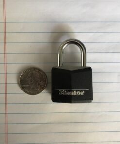 Master Lock Covered Aluminum Padlock with Key, Black, 4 count (Pack of 1) 4 count (Pack of 1) 38 71qiL0WO9QL