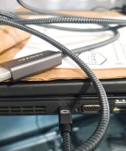 Mini DisplayPort to HDMI Cable,iVANKY Mini DP (Thunderbolt) to HDMI Cable 6.6ft,Nylon Braided,Aluminum Shell,Optimal Chip Solution for MacBook Air/Pro,Surface Pro/Dock,Monitor,Projector and More-1080P 6.6 FT 1-Pack Grey 44 71qidXyPtPL