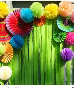 Jumbo Kiwi Green Crepe Paper Roll - 500 ft. - Vibrant Decor, Perfect for Parties & DIY Projects 9 71qires9xL