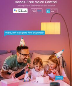 Govee Smart Light Bulbs, WiFi Bluetooth Color Changing Light Bulbs, Music Sync, 54 Dynamic Scenes, 16 Million DIY Colors RGB Light Bulbs, Work with Alexa, Google Assistant Home App, 4 Pack Multi-colored 4 Count (Pack of 1) 21 71qjyO1P4oL