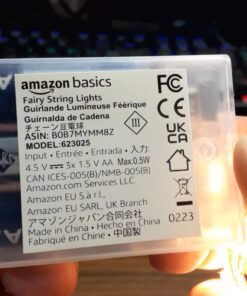 Amazon Basics 9ft 25 LED Fairy Lights, Battery Powered Outdoor String Lights for Bedroom, 2-pack (50 LEDs total), Warm White 25 LEDs, Fairy String - 2 pack 43 71qkbOUtTpL