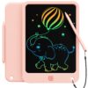 bravokids LCD Writing Tablet for Kids Toys, 10 Inch Colorful Doodle Board Drawing Pad for Writing Board Drawing Board, Toddler Toys for 3 4 5 6 7 8 Years Old Girls Boys (Pink) Pink 47 71qlwuqPQaL