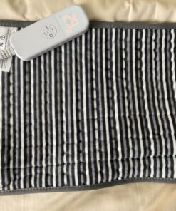 Heating Pad for Back, Neck and Shoulder Pain Relief, Electric Heating Pads for Cramps with 6 Heat Settings, Auto Shut-Off, Moist Dry Heat Options, Machine Washable, 12" x 24", Gifts for Women, Men Stripe 49 71qmBJ8GXL