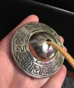 3” Tingsha Bell Cymbals Set - Om Nama Shivay Embossed Tibetan Chimes - Great for Yoga, Meditation, Spiritual, Mindfulness or Relaxation - Handmade in Nepal 21 71qnBuzoXzL