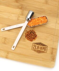 2lbDepot Measuring Spoons Set of 7 Includes Bonus Leveler, Premium, Rust Proof, Heavy Duty, Chrome Plated, Stainless Steel Metal, Narrow, Long Handle Design fits into Spice Jars Stainless Steel Set of 7 (Includes Leveler) 26 71qnxFsrMeL