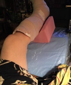 DMI Ortho Bed Wedge Elevated Leg Pillow, Supportive Foam Wedge Pillow for Elevating Legs, Improved Circulataion, Reducing Back Pain, Post Surgery and Injury, Recovery, Blue 8" x 20" x 24" 8 Inch 39 71qoU274BCL