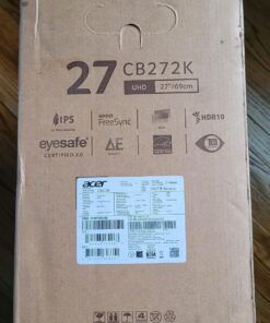 Acer CB272K 27" UHD 3840x2160 IPS Professional Computer Monitor for Creators 99% sRGB Color Accuracy Delta E<1 HDR10 Height Adjustable Stand - Tilt, Swivel, Pivot |USB Type-C, DP & HDMI Ports UHD Type-c 27-inch 88 71qoUodHluL