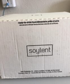 Soylent Original Meal Replacement Shake, Ready-to-Drink Plant Based Protein Drink, Contains 20g Complete Vegan Protein and 1g Sugar, 14oz, 12 Pack 14 Fl Oz (Pack of 12) 38 71qodsrTq2L