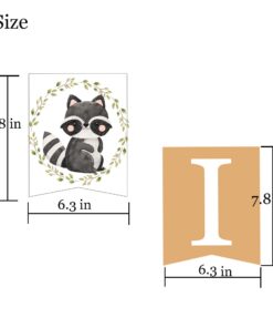 Woodland Creatures ITS A BOY Banner for Baby Shower + Fox, Raccoon, Rabbit, Bear, Squirrel and Porcupine/Animals Themed Decorations Fall Autumn Thanksgiving Banner Decoration 16 71qq05hXkTL