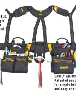 DEWALT DG5617 20-Pocket Pro Framer's Combo Apron Tool Belt and Yoke-style Suspenders Black Pockets On Suspenders 11 71qq5fIPWL