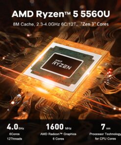 Beelink SER5 Mini PC Ryzen 5 5560U 6C/12T 8MB Cache, 16GB RAM 500GB NVME SSD, 4K Triple Display HDMI&DP&USB-C AUTO Power ON, WOL, PXE, Micro pc Gaming Computer SER5 5500U 16+500G 10 71qq737wnNL