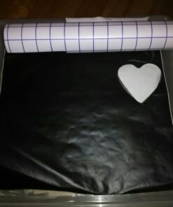 Kassa Transfer Tape Roll for Vinyl - Clear | 12 in x 12 ft, 5 Black Vinyl Sheets Included | Compatible with Cricut, Silhouette & Other Cutting Machines | for DIY Art Projects, Styling & Decorating 12" x 12 feet 41 71qqG0RGP0L