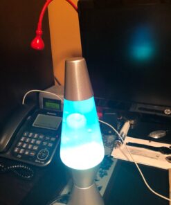 Lava Lite 1953 Silver Base Lamp with White Wax in Blue Liquid, 11.5", White Wax/Blue Liquid/Silver Base White / Blue / Silver 31 71qqRbDKxKL