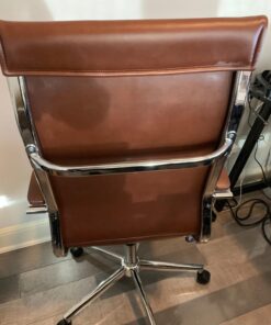 Amazon Basics High-Back Executive Swivel Office Desk Chair with Ribbed Puresoft Upholstery, Lumbar Support, Modern Style, 23.25"D x 24.75"W x 45.25"H, Brick Red 35 71qr5eMyd7L