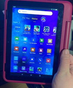 Amazon Fire HD 8 Kids Pro tablet- 2022, ages 6-12 | 8" HD screen, slim case for older kids, ad-free content, parental controls, 13-hr battery, 32 GB, Rainbow Universe 41 71qrinFwREL