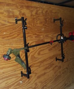 Buyers Products LT12 Landscape Trimmer Edger Locking Rack for Enclosed Trailers & Walls Holds 3 Yard Lawn Weed Whackers Tools, Pack of 1, Black Trimmer Rack 25 71qru FIQHL