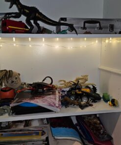 Amazon Basics 9ft 25 LED Fairy Lights, Battery Powered Outdoor String Lights for Bedroom, 2-pack (50 LEDs total), Warm White 25 LEDs, Fairy String - 2 pack 53 71qs6EwRfgL