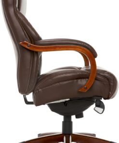 La-Z-Boy Delano Big & Tall Executive Office Chair, High Back Ergonomic Lumbar Support, Bonded Leather, Brown 46 71qt OA5uSL 1