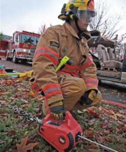 WARN 885030 PullzAll Cordless 24V DC Portable Electric Winch with Steel Cable and 1 Rechargeable Battery Pack: 1/2 Ton (1,000 lb) Lifting/Pulling Capacity, Red 13 71qtCL5zqiL 1