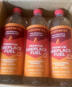 Bio Ethanol Fireplace Fuel - 3 x 1 Liter, Fuel for Fire, Bioethanol Fuel Tabletop Fire Pit, Bio Ethanol Fuel for Table Top Fire Pit, Alcohol Fire Pit Tabletop for Ethanol Fireplaces - Made in USA 22 71qtMkakqnL